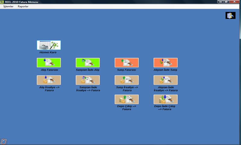 Fatura İşlem Menüsü 